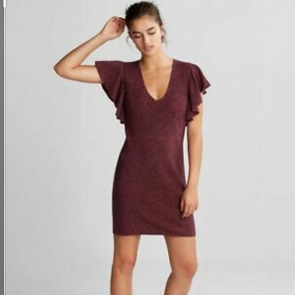 deep v sweater dress